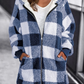 WW | Karo-Hoodie-Jacke Für Frauen