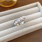Verstellbarer Vintage Ring mit Zirkonia und Perle – Isadora