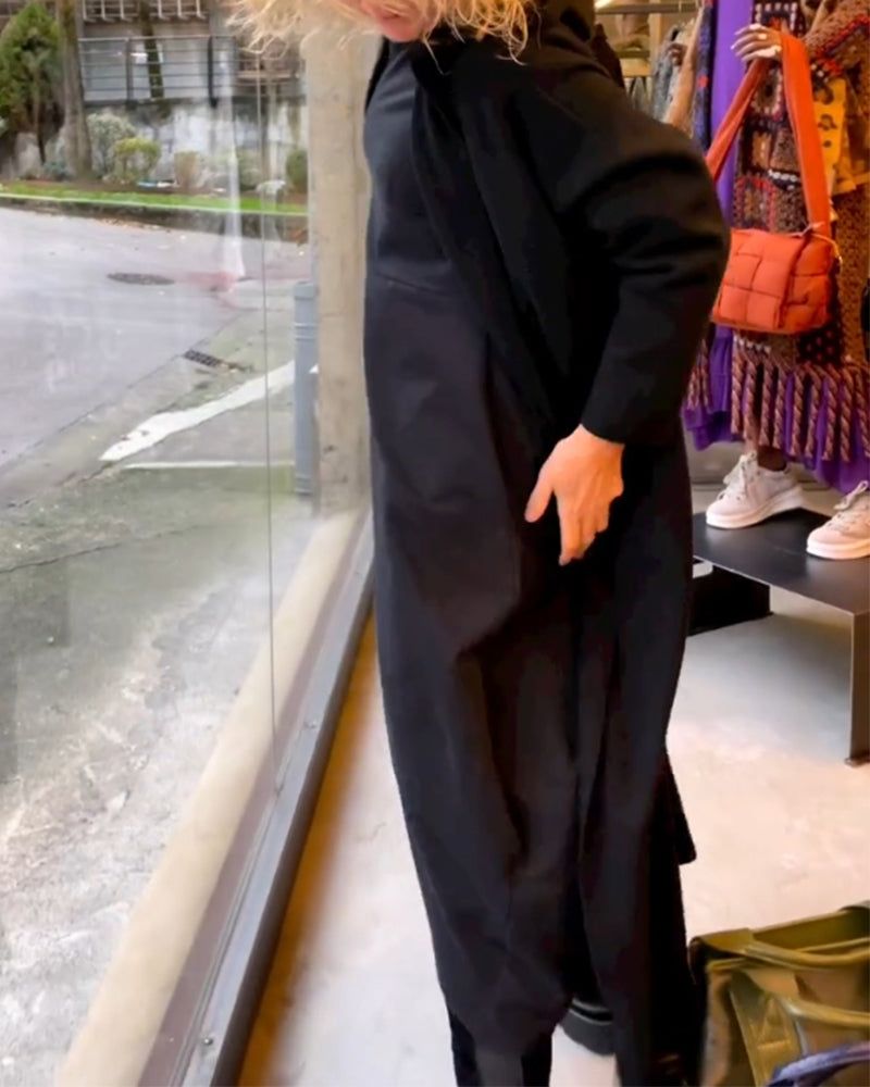 Klassisches Schwarzes Midi-Kleid - Sofia