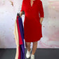 Hanneke – Zeitloses V-Ausschnitt-Kleid