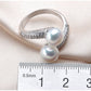Verstellbarer Ring mit natürlichen Süßwasserperlen