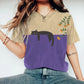 Damen T Shirt Mit Katzen Print Und Rundhalsausschnitt | Lässig