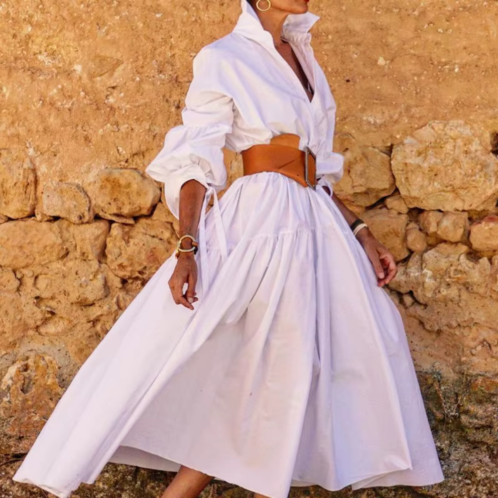 Grace - Ausgestelltes Hemdblusenkleid mit Gürtel