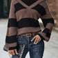 Din - Gestreifter Strickpullover