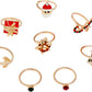 8-teiliges Weihnachtsring-Set