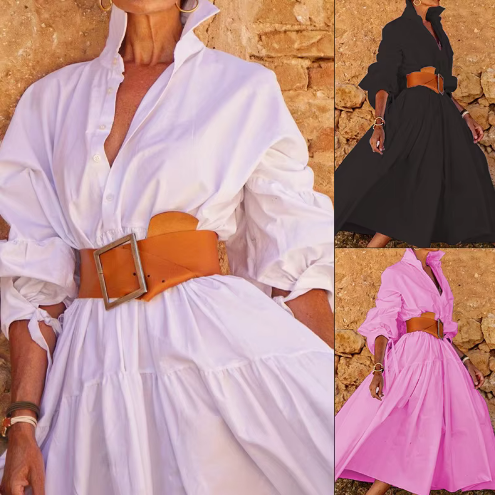 Grace - Ausgestelltes Hemdblusenkleid mit Gürtel