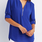 Maica | Damen Bluse Mit Reissverschluss