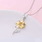 Goldene Halskette aus Sterlingsilber mit Sonnenblume