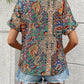 Elizabeth – elegante bluse mit paisley-print und v-ausschnitt