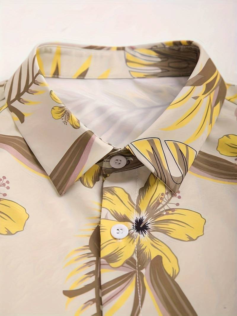 Caleb – 2-teiliges set mit blumenblatt-print für herren