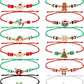 12-teiliges Weihnachtsschnur-Armband-Set