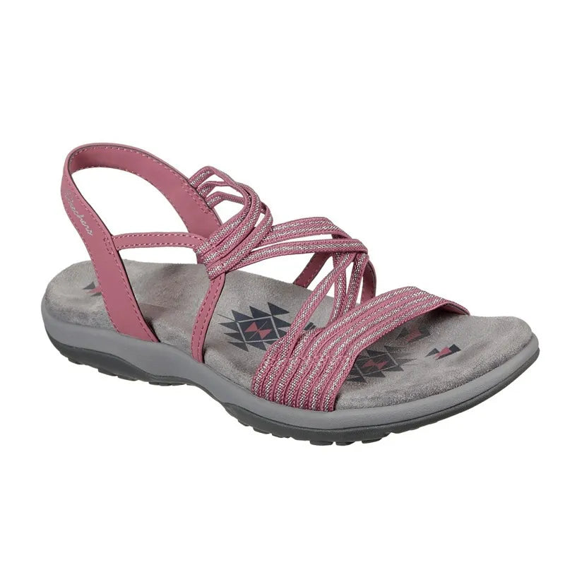 Damen Trekking Sandalen – Bequeme Outdoor Sandalen mit elastischen Riemen & rutschfester Sohle