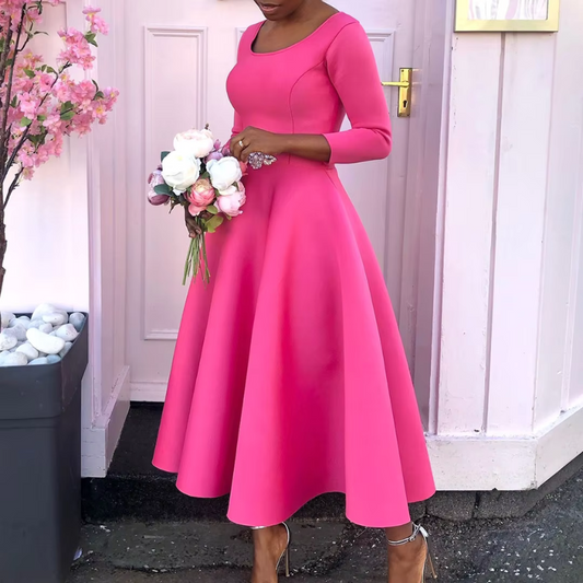 Elegantes Damen Hochzeitsgastkleid | Midi