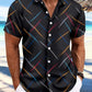 Ryan – kurzärmliges button-down-hemd mit modischem print für den sommer