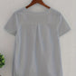 Jacqueline | Damen Weiß V-Ausschnitt Leinen Bluse