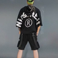 Ethord - Schwarze Cargo Shorts mit praktischen Details