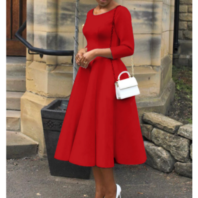 Elegantes Damen Hochzeitsgastkleid | Midi