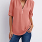Maica | Damen Bluse Mit Reissverschluss