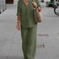 Beth - Bequemes Sommer Leinen-Set
