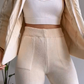 WW | teilige gestrickte Lounge-Set - trendiger Hoodie und Jogginganzug für Damen