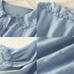 Damen Lässiges Rüschenkragen Hemd | Button-Down