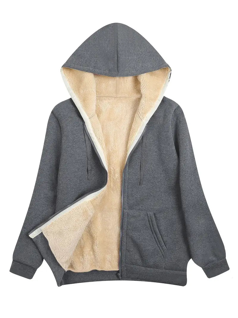 WW | Warme und weiche Kapuzenjacke für Damen | Perfekt für den Winter