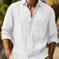 Owen – lässiges langarmshirt in volltonfarbe