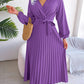 Aventura – Elegantes Plissee-Wickelkleid
