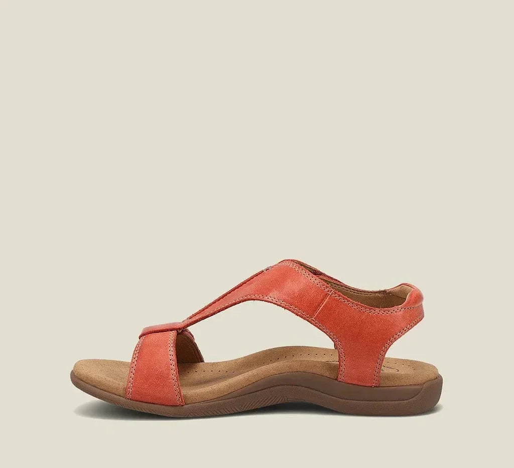 Katie – verstellbare sommersandalen aus leder mit fußgewölbeunterstützung