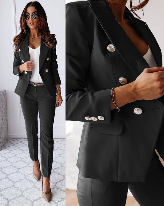 Zweiteiliges Damen Slim-Fit-Set für moderne Business-Looks – Valentina