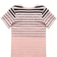 Gestreiftes Damen T-Shirt mit Rundhalsausschnitt & Farbverlauf – Melia