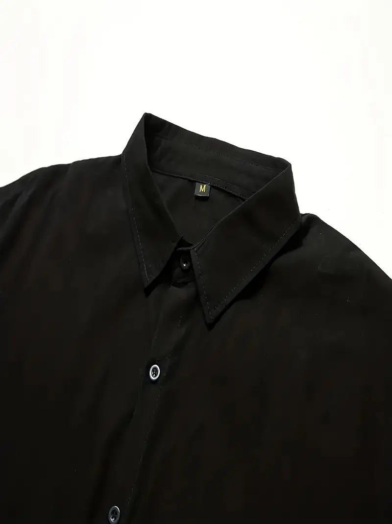 Owen – lässiges langarmshirt in volltonfarbe