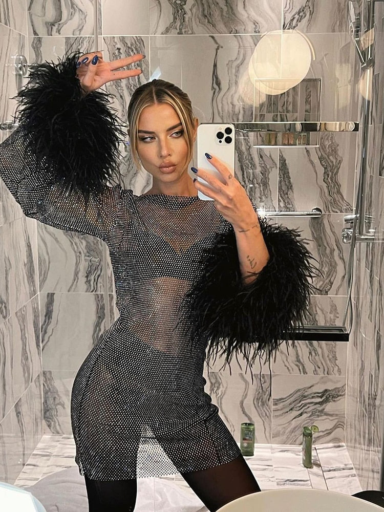 Torres | Elegantes Abendkleid mit Flauschigen Ärmeln – Perfekt für Feste und Sommeranlässe