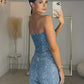 Glitzerndes Damen Hosenset mit High-Waist-Jeans – Liora