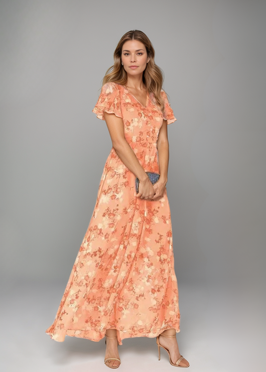 Lini - Blumenkleid mit Volantärmeln