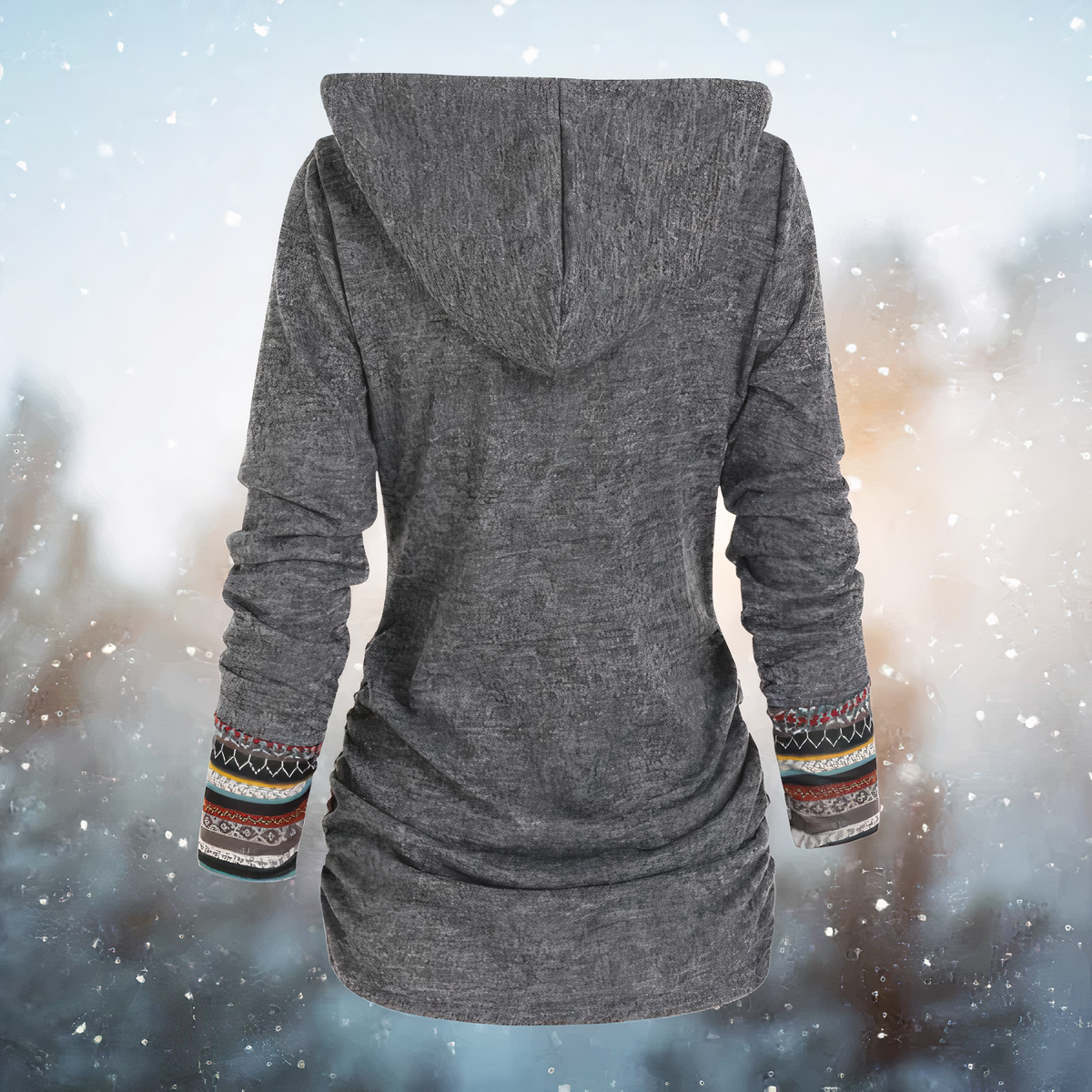 WW - Stylische Tribal-Pullover Mit Kapuze