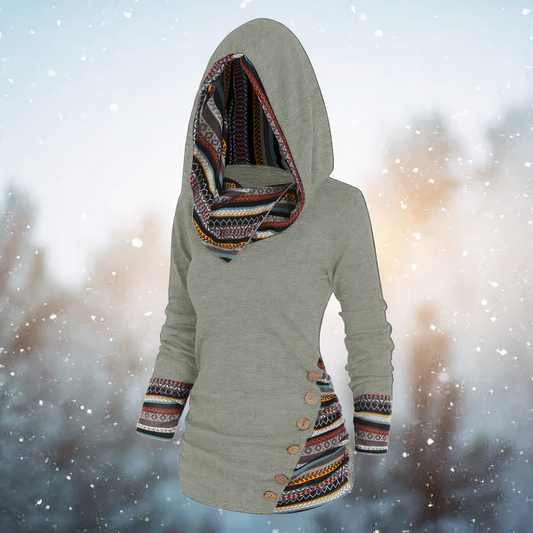 WW - Stylische Tribal-Pullover Mit Kapuze