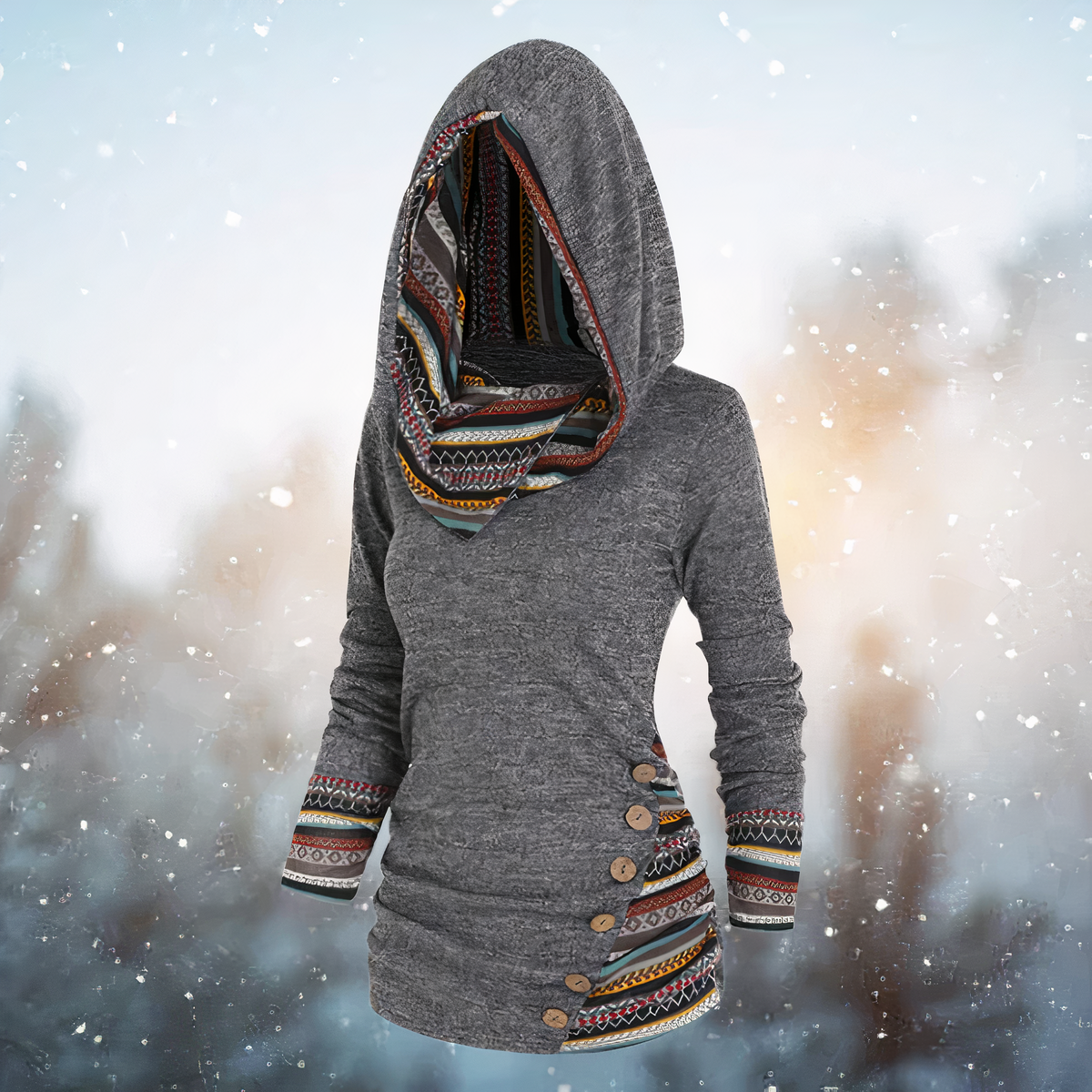WW | Stilvoller Tribal Hoodie für Damen