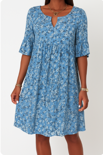 Damen-Minikleid mit Blumenmuster für den Sommer