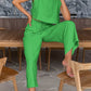 Zweiteiliges Sommer-Set mit Crop-Top und Hose – Valeria