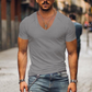Gratianus – zeitloses soft-fit-t-shirt mit v-ausschnitt für herren