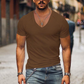 Gratianus – zeitloses soft-fit-t-shirt mit v-ausschnitt für herren
