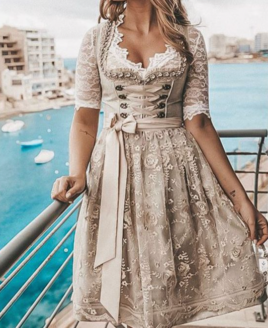 Adruín - Bayerisches Bühnenkleid Ethnischer Stil Traditionelles Design Für besondere Anlässe