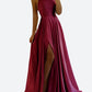Damen Elegantes Rückenfreies Maxikleid – Fließendes Abendkleid mit Schnürdetails
