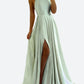 Damen Elegantes Rückenfreies Maxikleid – Fließendes Abendkleid mit Schnürdetails