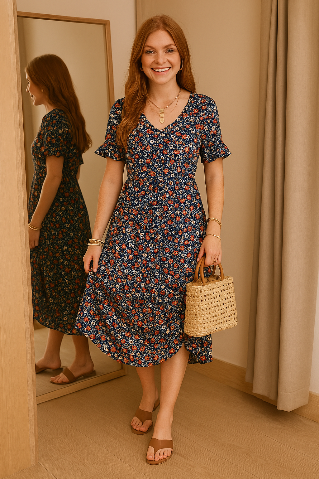 XENA – Die florale sommerrobe für einen eleganten auftritt