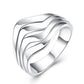 Vier Luxe Linien | Vierzeiliger glatter Ring