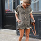 Sommer-Kombishort für Frauen im Leopardenprint - Aurelyne