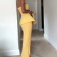 Ärmelloses Damen-Maxikleid mit geripptem Rock für den Sommer