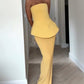 Ärmelloses Damen-Maxikleid mit geripptem Rock für den Sommer